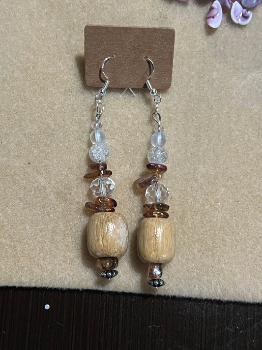 Glass and wood beads