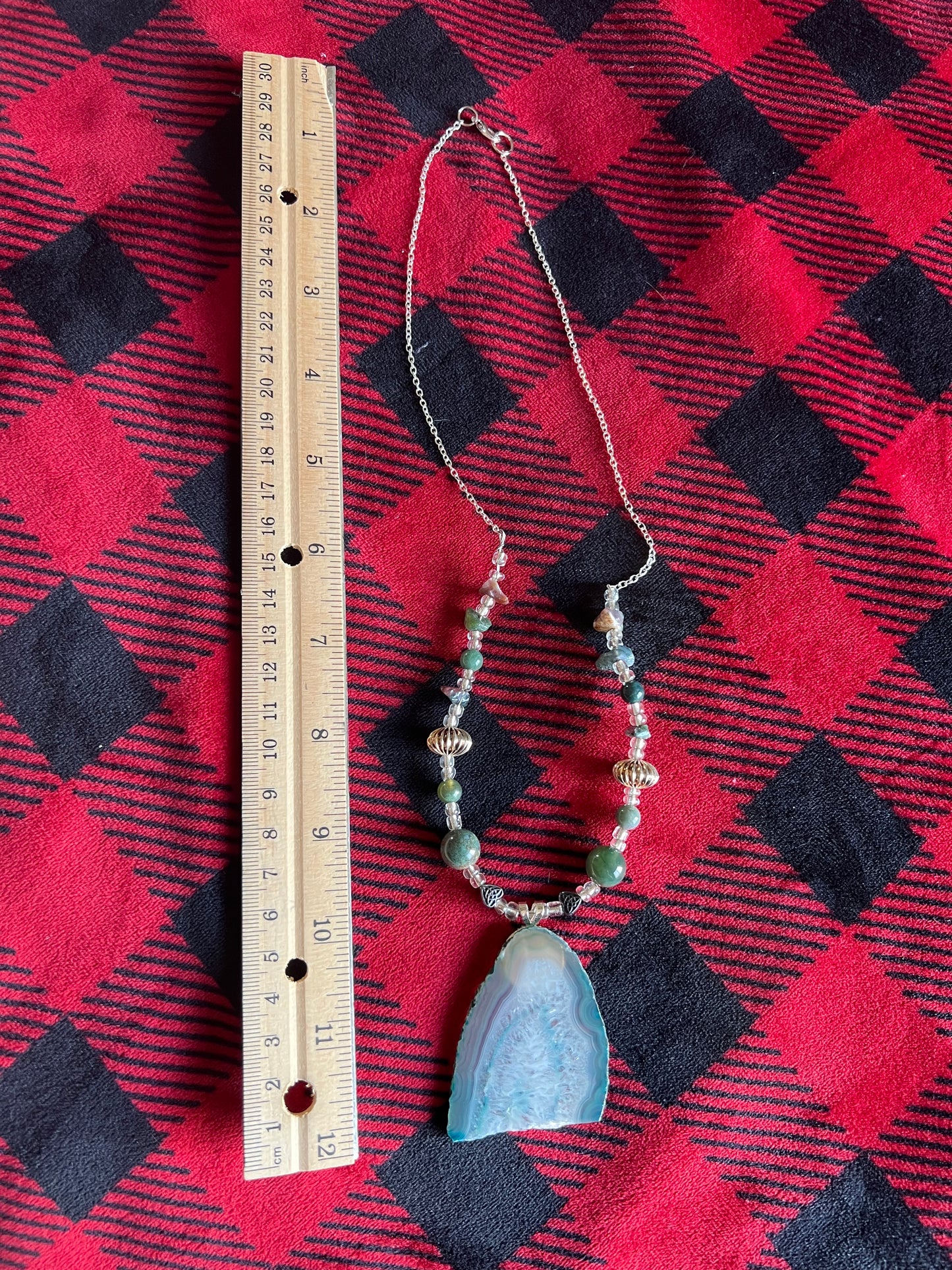 Agate stone necklace