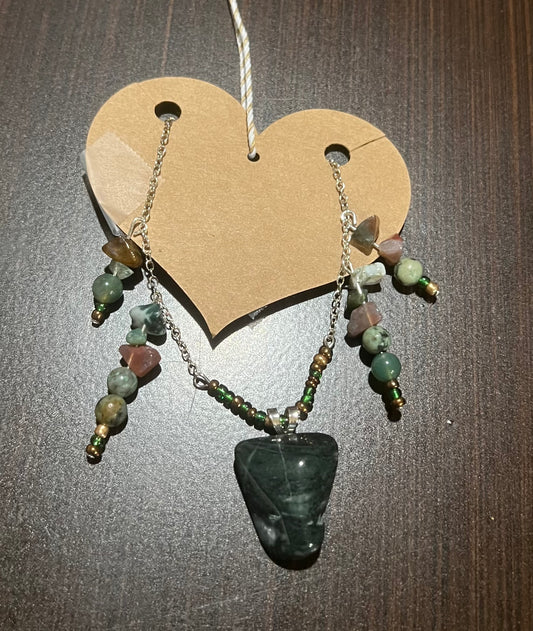 Green stone necklace