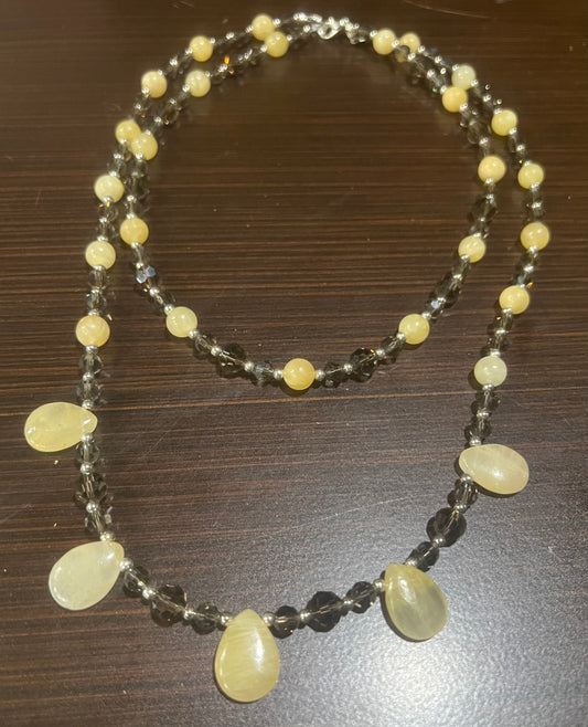 Yellow stone necklace