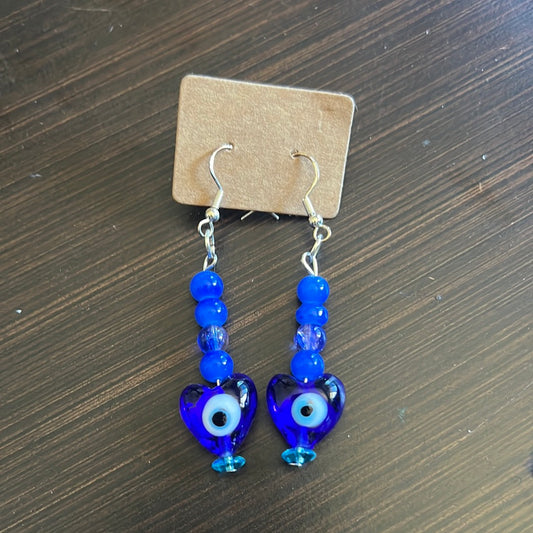 Evil eye earring